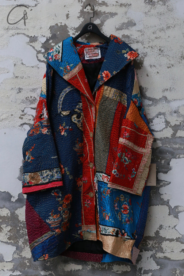 By Walid 24 Spring and Summer Amira Coat Silk Antique Fabric BW-270015-HUA Color